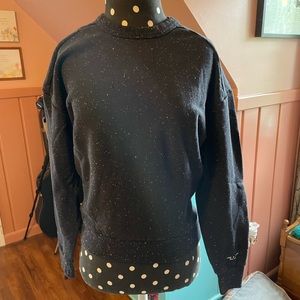 Rag & Bone speckled black sweatshirt
